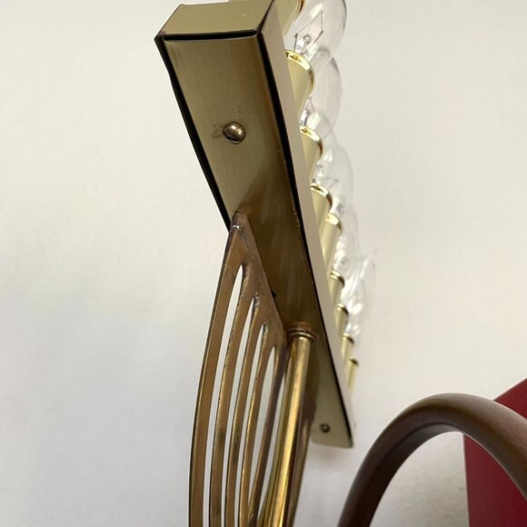 Vintage Brass Electric Menorah Lamp With 9 Bulbs & Sturdy Base - Picture 7 of 14